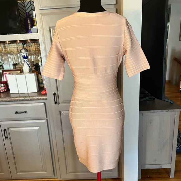 Herve Leger Lilith Bandage Dress in Roseblush - Picture 2 of 7